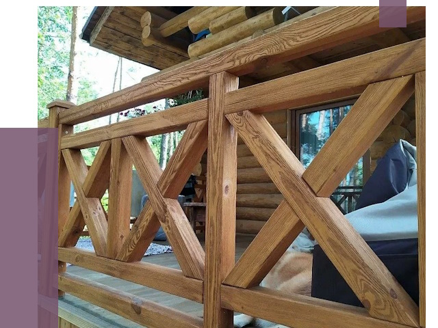 Деревянные перила под ключ в Волгодонске от 8207 руб. 