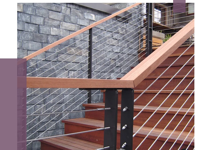 Тросовые перила под ключ в Волгодонске от 8317 руб. 