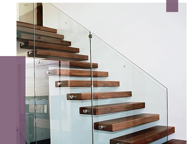 Стеклянные перила для лестницы в Волгодонске от 15867 руб.