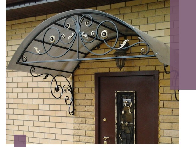 Изготовление козырьков из металла под ключ в Волгодонске