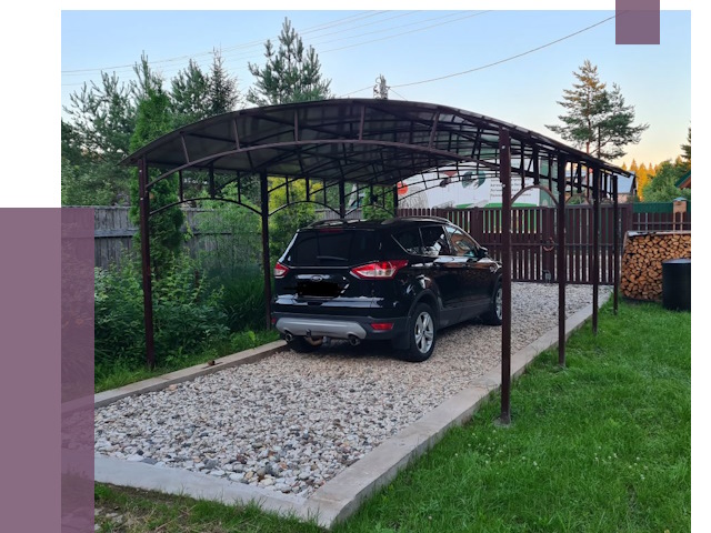 Навесы для автомобиля в Волгодонске от 14062 руб.  | ПРОЛЁТ-Вгн