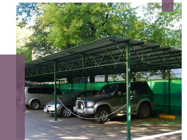 Навесы для парковки в Волгодонске от 85903 руб. заказать | ПРОЛЁТ-Вгн