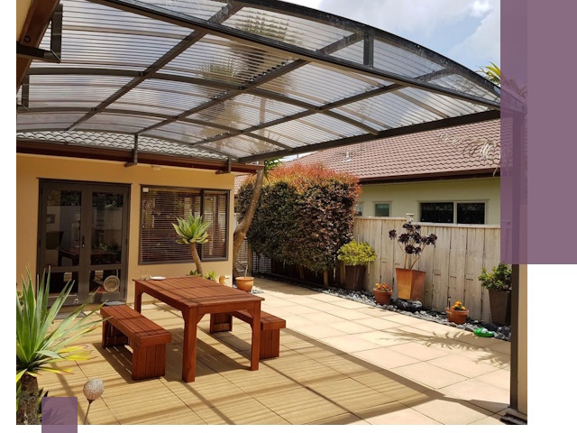 Навесы во двор под ключ в Волгодонске — изготовление и монтаж