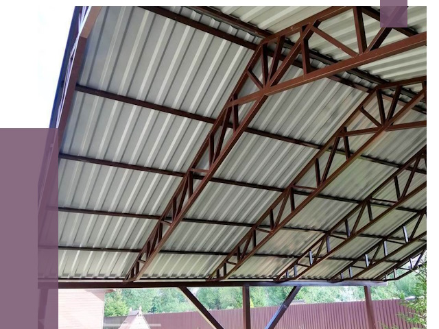 Навесы из профнастила в Волгодонске от 7879 руб. | ПРОЛЁТ-Вгн