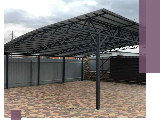 Металлические навесы под ключ в Волгодонске — изготовление и монтаж