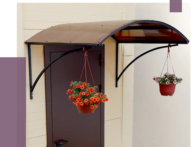 Козырьки над входом в Волгодонске от 15867 руб.  | ПРОЛЁТ-Вгн