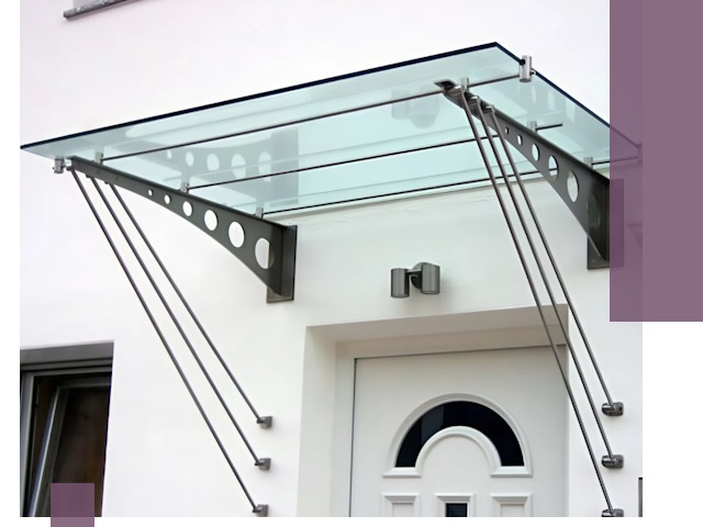 Козырьки над входом под ключ в Волгодонске — изготовление и монтаж
