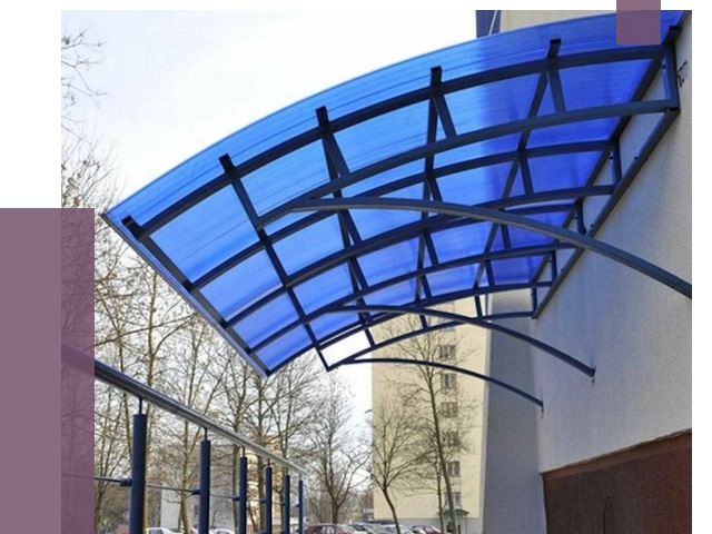 Козырьки из поликарбоната в Волгодонске от 4596 руб. под ключ | ПРОЛЁТ-Вгн