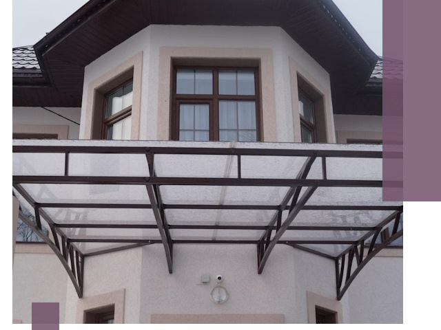 Козырьки из поликарбоната под ключ в Волгодонске