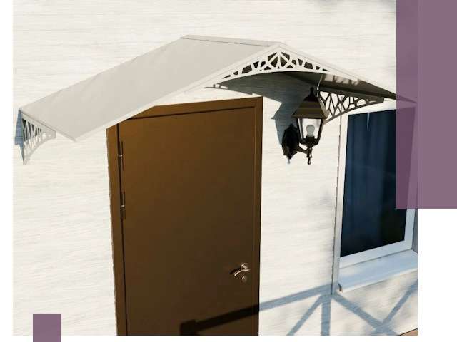 Металлические козырьки на входы и террасы в Волгодонске