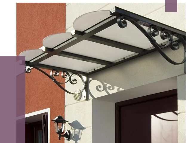 Односкатные козырьки в Волгодонске от 8973 руб.  | ПРОЛЁТ-Вгн