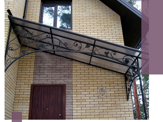 Односкатные козырьки из металла под ключ в Волгодонске