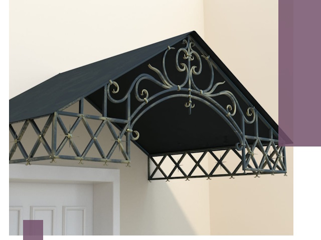 Двускатные металлические козырьки под ключ в Волгодонске