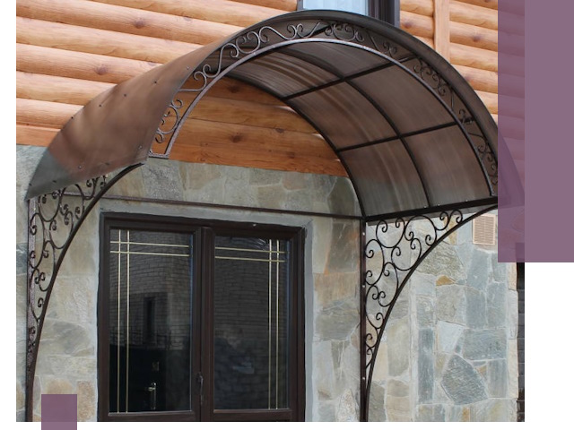 Арочные козырьки под ключ в Волгодонске: изготовление и монтаж