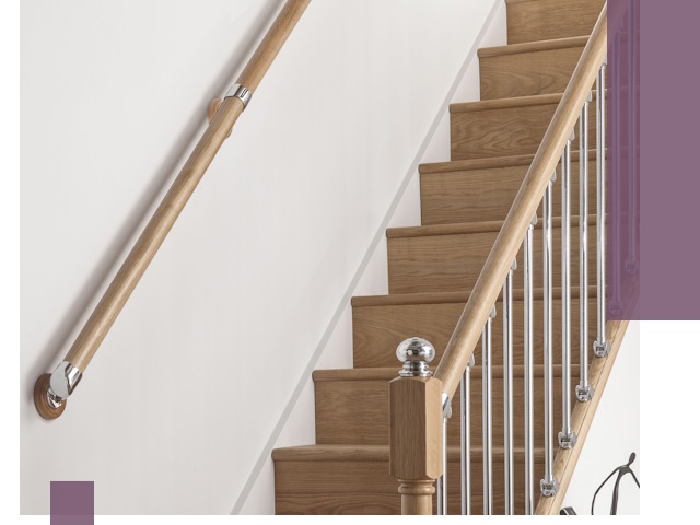 Пристенные поручни из стали и нержавейки под монтаж в Волгодонске